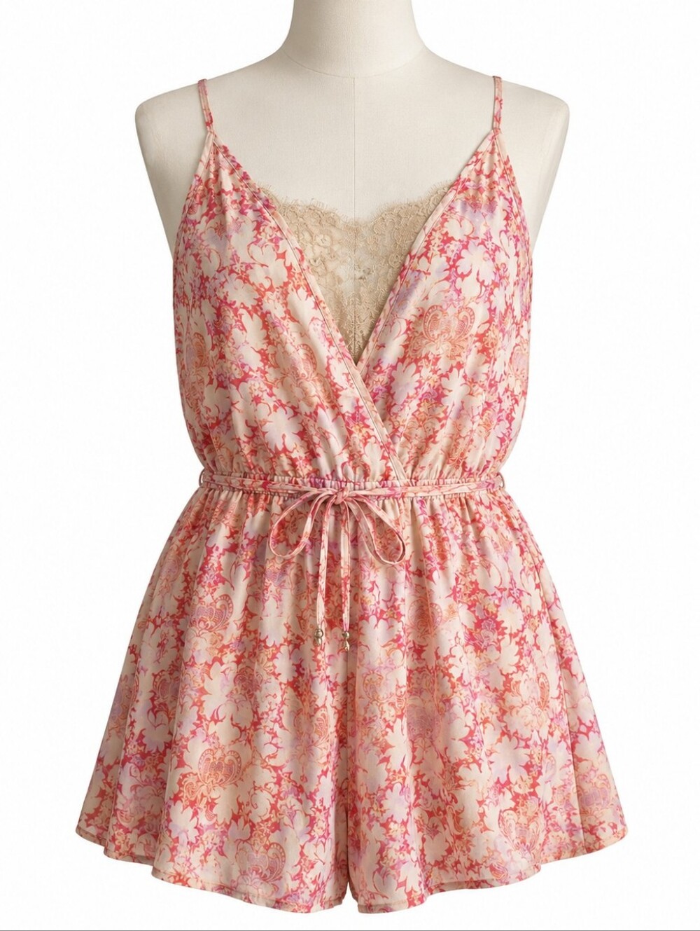 Beach Bunny Damascus Seas Romper Cover Up And Reversible Bikini Bottom